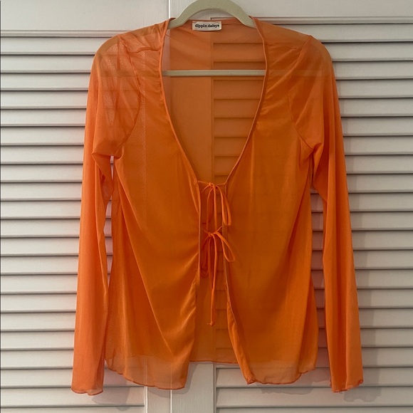 Dippin Daisys Sheer Orange Beach Cover Up - Picture 1 of 3